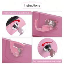 Caja de dinero rosa con bandeja insertable para caja registradora, cajón de cajero, almacenamiento, mini portátil, de acero, con cerradura, caja de seguridad para efectivo - Rosa - Ver 11