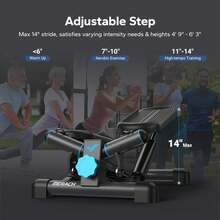 MERACH Mini Stepper For Exercise, 330LBS Capacity, Workout Equipment With Resistance Bands, Perfect As Exercise & Gym Equipment For Full Body At Home - Black-twist Stepper - View 6