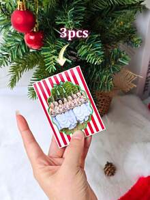 1/3/5PCS Custom Photo Fridge Magnet, Personalized Picture 6 Style Refrigerator Magnet With Bow Striped Frame, Customized Photo Magnets For Home Decor Gift,Christmas Keepsake Photo Magnet Gift For Friends Family,Holiday Gift For Family,Home Decor - Multi-color - View 13