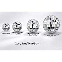 4pcs Shiny Disco Ball Set, Large & Small Disco Decorative Balls, Suitable For Party Decoration, Bar, Home Decor, Perfect For Various Holiday Decoration Scenes - Multiple Styles - View 7