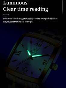 OLEVS 2969 Men Watch Business Original Brand Waterproof Luminous Quartz Watch Large Dial Automatic Date Square Watch - One Size - View 6