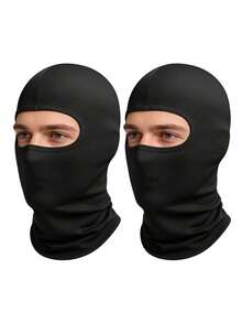 1/2/3/6pcs Unisex Solid Color Balaclava Head Mask, Windproof And Dustproof, Suitable For Daily Cycling, Motorcycle, Hiking, Climbing, Skiing, Outdoor Activities And Travel Decoration - Multicolor - View 9