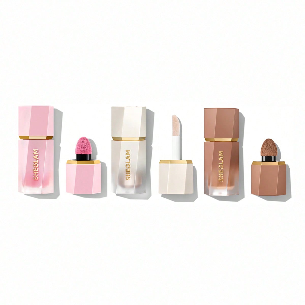 [3 pezzi] Set Bundle di Blush Liquido, Illuminante e Contouring per la Famiglia