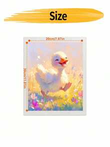DIY Cute Happy Duckling In Flower Field (Frameless 8x12 / 16x20 Inches) Paint By Numbers Kit (Acrylic) Arts & Crafts For Adult Beginners, Home Wall Decor, And Holiday Gifts - Sets - View 8