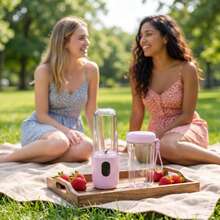 USB Rechargeable Portable Blender With 16 Stainless Steel Blades - 500ml Capacity, Powerful Motor, Travel Lid And Detachable Design, Suitable For Smoothies, Milkshakes, Ice Cream, Home, Kitchen, Gym - Compact And Lightweight, Smoothie Dedicated Blender, Built-In 1500mAh Rechargeable Battery - Multicolor - View 11