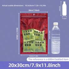 50/100/500個可重複使用密封禮品袋，適用於珠寶收納，迷你自封彩色鋁箔聚合物薄膜樣品袋，適合派對食物與糖果儲存 - 紅色 - 查看 25
