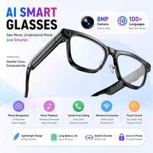 AI Smart Audio Glasses, Open-Ear Stereo, Supports Wireless Calls, Music Playback And Voice Assistant, Lightweight TR90 Frame, Unisex, Perfect For Driving, Travel, Work, Sports And Daily Use, Ideal Gift For Birthdays And Holidays - View 11