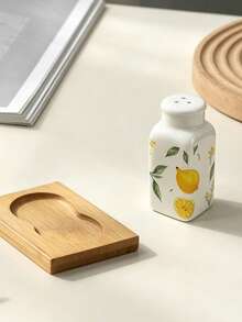2pcs/4pcs Cute Lemon Ceramic Seasoning Bottles, Fresh Pastoral Style Square Small Seasoning Bottles, Highly Attractive Tabletop Condiment Bottles, Home Salt/Pepper/Sugar/Sprinkle Bottles, Housewarming Gift - Multicolor - View 5