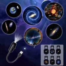 Starry Sky Galaxy Projection Light, Multi-Galaxy Image Replacement, LED Projector, 360° Rotatable USB Night Light, Moon Earth Mercury Mars Saturn, Suitable As Gift, Room Decor, Photo Background, Wall Ceiling Decoration, 360° Rotatable Direction Decorative Light Applicable To Various Flat Walls, Floors, Bedroom Ceilings, White Wall Decoration Light, Christmas Gift Holiday Gift Perfect Essential Gift For 13 Holidays - Galaxy Colorful Atmosphere Projector Light - View 11