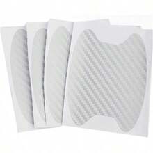 1pc/4pcs Car Door Handle Sticker Protective Film Carbon Fiber Handle Wrap Decal 4-Piece Set - A - View 15