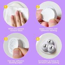 8pcs Self-Adhesive Furniture Casters, ABS Steel Self-Adhesive Kitchen Appliance Casters, 360° Swivel - Small Appliance Rollers, Countertop Wheels, Easy-To-Move Furniture - BB - View 8