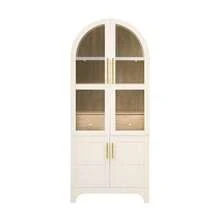 Highboard With Adjustable Shelves And Drawer, Kitchen Cabinet With Fluted Glass And Ample Storage, Ideal For Dining Room, Living Room, And Kitchen - White - View 12