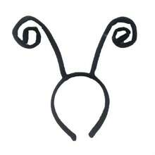 1pc Black Velvet Worm Antenna Headband | Ladybug Bee Insect Headband Costume Accessory Party Cosplay | Unisex Adult Size Accessory,Halloween - Black - View 5