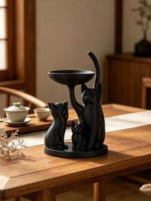 Cat Tray Jewelry Organizer, Living Room Desktop Organizer And Home Decor, Multi-Purpose Desktop Decoration, Suitable For Jewelry, Keys, Wireless Earphones, Storage, Suitable For Placing Small Items, Home Decor, Commemorative Gift, Birthday Gift, Back To School Gift, Teacher's Day Gift. - One Size - View 3