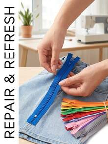 1/20pcs Nylon Zippers, Suitable For DIY Sewing Crafts, Can Be Used To Make Or Repai Cothes, Bags, Pet Cothing. Storage Bags, Wristbands, Etc, (Random Color) - Multicolor - View 7