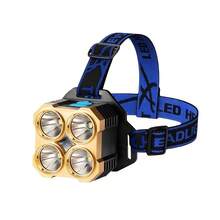 USB Rechargeable LED Spotlight, LED Flashlight, Rechargeable Headlamp With 5 LEDs, Waterproof High-Brightness Spotlight, Powerful Super Bright LED Flashlight, Rechargeable, Portable Waterproof Emergency Work Light, Ultra Bright, Portable. - Black - View 13