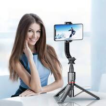 L12 Black Multifunctional Portable Tripod Selfie Stick – Features 360° Rotation And Wireless Bluetooth Remote Control; Made Of Aluminum Alloy; Compatible With IOS And Android; Ideal For Travel, Outdoor Photography, And Live Streaming. - View 3