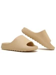 GETAC Chanclas Pantuflas Sandalias de moda EVA con Plataforma Gruesa 4 cm XL Suela Antiderrapante para Mujer y hombre Chanclas Suaves Secado rápido - Camel - Ver 3