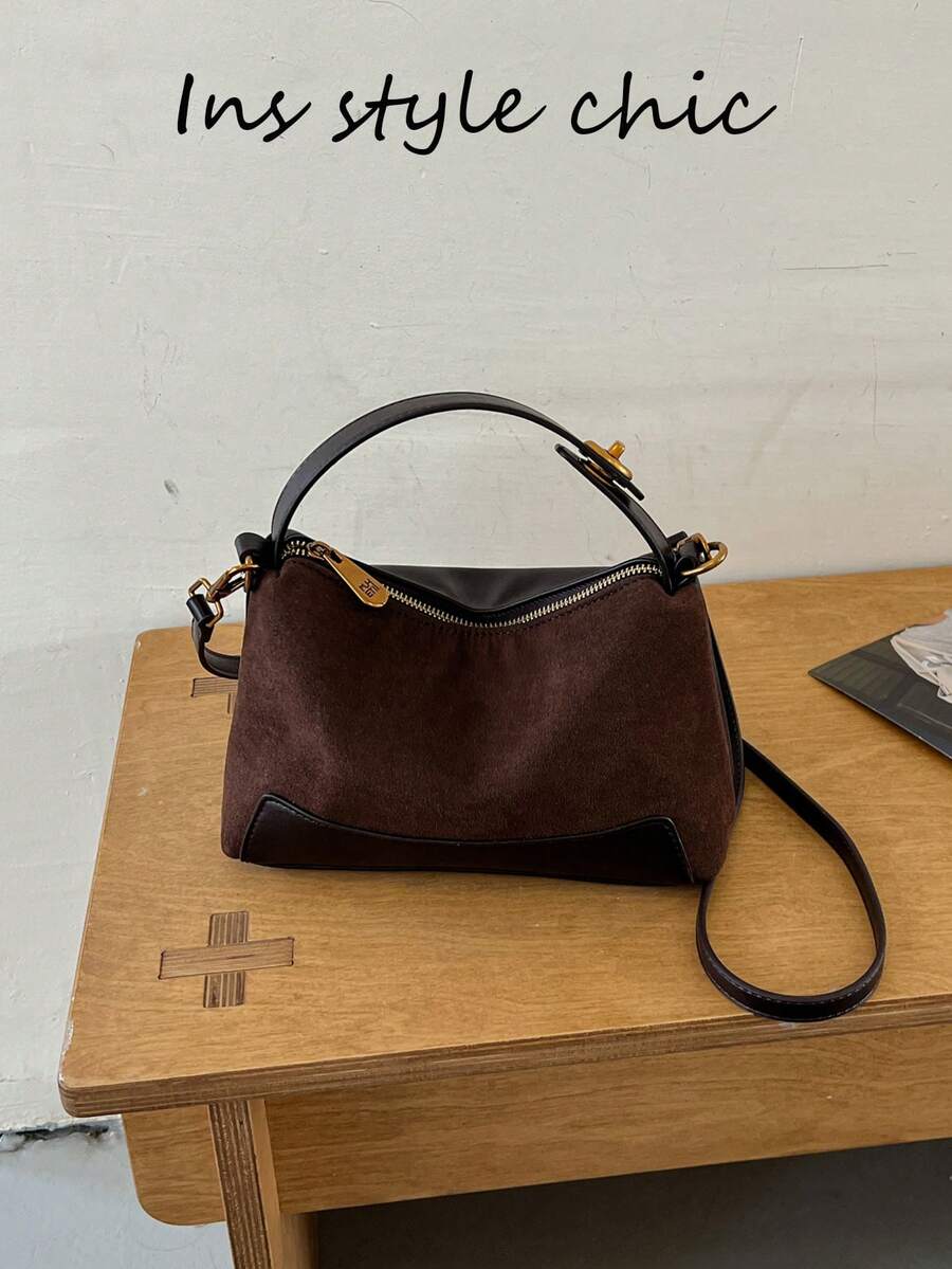 Tas Bahu Wanita Cocok Untuk Aktivitas Sehari-hari, Bepergian, Berbelanja, dan Jalan-jalan - Kopi - View 1