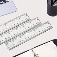 1/10pcs, 1pc/2pcs/3pcs/4pcs/5pcs/6pcs/7pcs/8pcs/9pcs/10pcs 15cm/20cm/30cm Transparent Straight Ruler - Multiple Styles - View 5