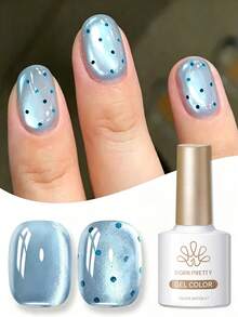 BORN PRETTY 10ml Glass Cat Magnetic Gel Polish Options UV LED Nail Gel Crescent Bay Soak Off DIY Manicure For Party Daily Nail Design - Baby Blue - View 9