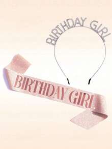 1pc Women's Birthday Party Headbands And Shoulder Straps Enhance Party Atmosphere And Commemorative Significance - Multicolor - View 1