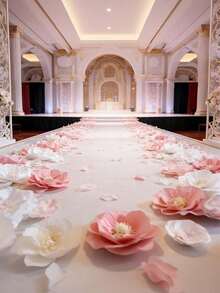 6 Px/3 Px/1 Daisy Paper Flower Balls And Crepe Paper Flower Decorations, Suitable For Wedding And Party Decor, Bright And Colorful Spring Flower Wall Decoration, Lightweight Paper Daisies, Suitable For Indoor And Outdoor Events - N - View 4