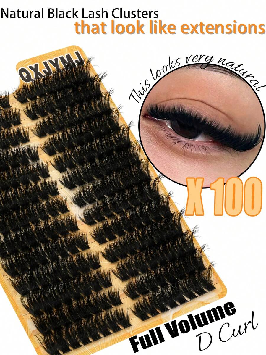 13-Row Thickened False Eyelashes, Single Cluster Fluffy Curly Fine ...