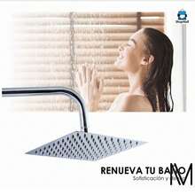 Luxury Rainfall Shower Head With 30cm Silver Steel Pipe Included - A - View 6