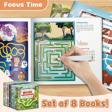 Maze Adventure Progressive Puzzle Activity Workbook Series, Educational Brain Games With Beginner To Advanced Route Challenges, Focus Concentration Visual Tracking Logical Thinking Reasoning Problem Solving & Skill Building Activities - Maze Adventure Level - View 4