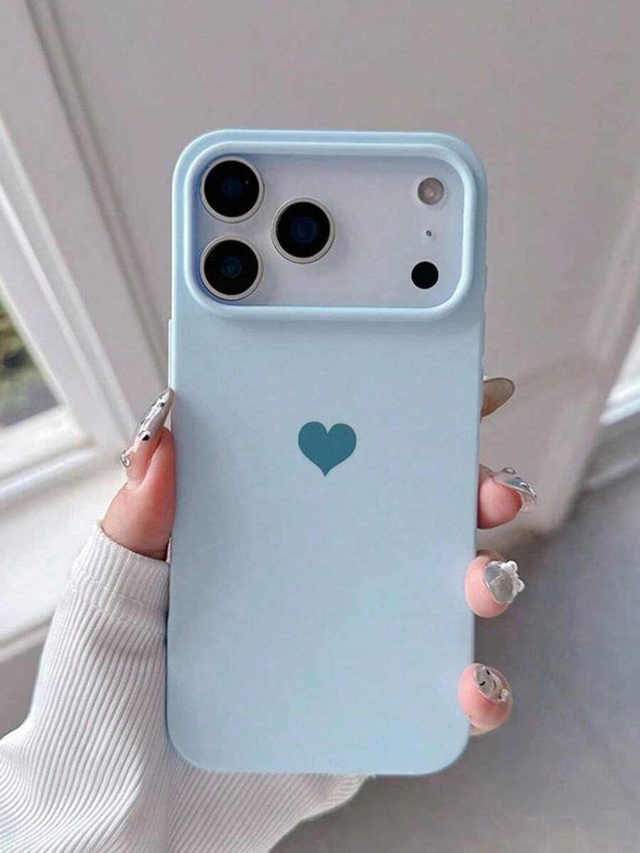 Dopamine Blue Heart Soft Phone Case, Compatible With IPhone 18 Pro Max/18 Pro/18/17 Pro Max/17 Pro/17/16 Pro Max/16 Pro/16/16 Plus/15/15 Pro Max/15 Pro/15 Plus/11/12/13/14 Pro Max/11 Pro/11 Pro Max/12 Pro/12 Pro Max/13 Pro/13 Pro Max/14 Pro/14 Pro Max/14 Plus, Creative Design, Suitable For Men And Women - Sky Blue Heart - View 1