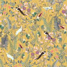 Self-Adhesive Vintage Bird Wallpaper, 17.7*118 Inch Leaf & Floral Pattern, Peel And Stick, Waterproof, Removable - 1PC - View 6