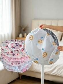 3-Piece Fan Dust Cover Set: Durable Dust Cover, Suitable For All Fans, Year-Round Use. Ruffle Edge Design For Home And Office Dual Use, Enhancing Space Elegance, Sturdy And Wear-Resistant Structure. - A - View 4