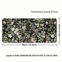 Green Leaves And Pink Flowers Mouse Pad Gamer XL Large Mousepad XXL Mechanical Keyboard Pad Natural Rubber Non-Slip Soft Table Mat - View 14