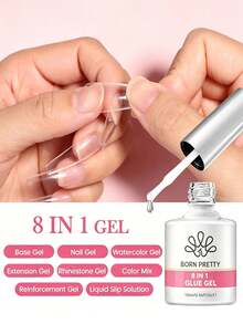 BORN PRETTY 10ml 8 In 1 Nail Gel Polish Base Gel&Watercolor Nail Extension Strengthener& Rhinestone Multifunctional Gel - 10ml - View 7