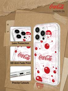 Coca Cola Officially Authorized Phone Case With Exquisite Retro American Pattern Printing For Shock And Drop Protection. Compatible With IPhone 18pro 18promax 18Fold 17, 17 Pro, 17 Pro Max, 11, 12, 13, Apple 15, 16 Pro,16 Pro Max,14 Plus,16 Plus,15 Pro,16 Max,XR, Waiting For The Model. Halloween Gifts For Family And Friends - Clear - View 3