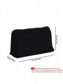 Corduroy Pencil Case, Minimalist Solid Color, Durable, Large Capacity, Essential For Students To Store Stationery. - Random Color - View 5