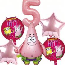 SpongeBob SquarePants SquarePants And Character Foil Balloon Set, Themed Birthday Party Supplies, Lovely Durable Pink Balloons Perfect For Birthday Celebration - Cartoon Balloons - View 10