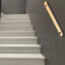 For Home Indoor Lofts Steps Decking Stairs Solid Wood Wall Mounted Non-Slip Grab Bar Handrail - Wood - View 1