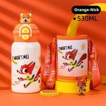 Disney Stitch Kids Insulated Water Bottle, 316 Stainless Steel, Portable With Cover And Straw, 530ML, For Students - Multicolor-530ml - View 10