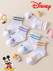 10/5/1 Pair Disney Cartoon Character Mid-Calf Socks For Kids, Christmas Socks, Student Daily Wear, Back To School - Multicolor - View 5