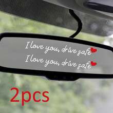 I Love You. Driving Rearview Mirror Sticker | Car Rearview Mirror Sticker, Driving Sticker, Funny Car Vinyl Window Rearview Mirror Sticker, Suitable For Men And Women - A - View 11
