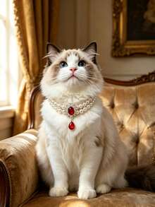 1pc Pearl Pet Collar With Shiny Teardrop Crystal Pendant, Adjustable Design, Lightweight And Comfortable, Perfect For Cats Or Puppies, Suitable For Photos, Parties, Christmas And Gifts - Multicolor - View 4