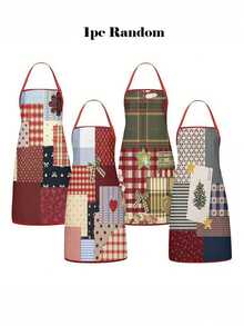 1/2/4pcs Christmas Apron, With A Highly Stylish Design, Suitable For Cooking In The Kitchen, For Festivals And Parties. It's Also A Great Gift To Give To Friends. - Multicolor - View 13