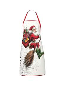 4pcs/Set Christmas Cartoon Character Print Aprons, Penguin Santa Claus Snowman Elf Patterns, Kitchen Cooking Baking Aprons, Suitable For Holiday Party Home Decor - Multicolor - View 14