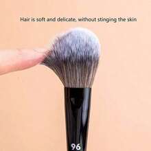 1pc 96 Makeup Blush Brush Flat Professional Blush Brush Blush Bronzer Makeup Brush Powder Blush Makeup Tool - Black - View 2