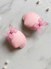 3/6/12pcs/Set 3D Shell Butterfly Hair Clips, Sweet Hair Accessories - Suitable For Girls And Women, Perfect For Daily Wear, Travel, Vacation And Dates - Multicolor - View 6
