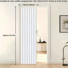 1pc Foldable Door Curtain, Thickened Fabric Room Divider, Waterproof Hook With Tie, Machine Washable, Minimalist Style, Easy Installation Blackout Partition Curtain - Multicolor - View 18