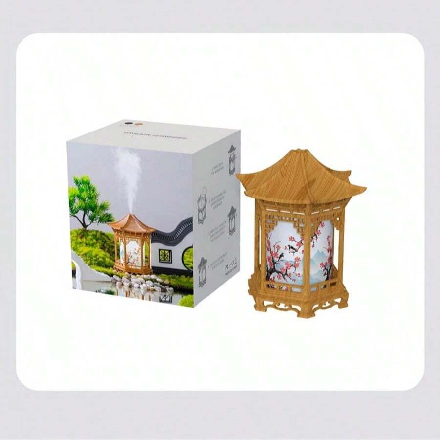 Creative Mini Pavilion Humidifier, 160ml Water Tank Capacity, Large Mist Output Quiet Air Humidification, USB Powered Atomizer With Night Light, Home Decor, Suitable For Home, Office And Hotel Desktop Use