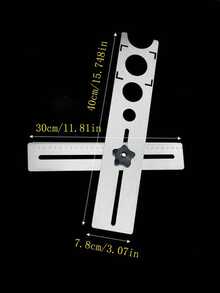 1pc Tile Drilling Positioning Tool, Marble Wall & Floor Tile Drill Bit, Glass Hole Opener, Multi-Function Measuring Tool - Measuring Tools - View 3